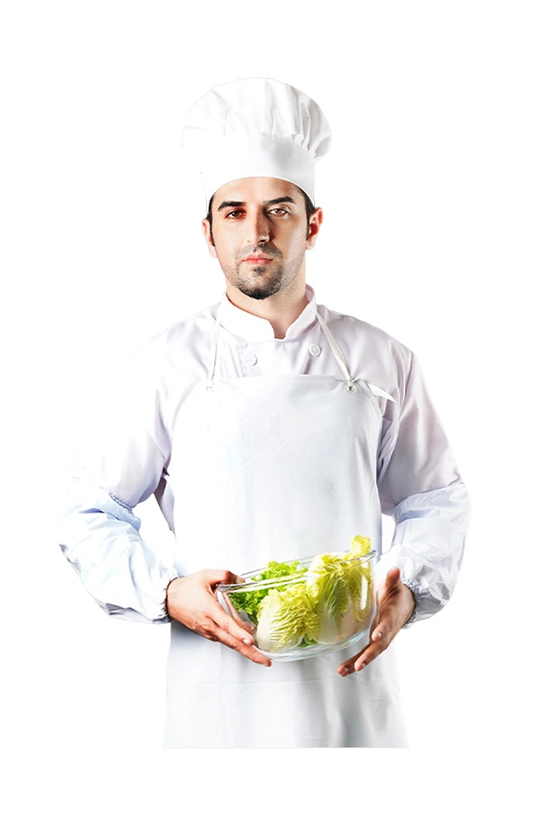 Six-piece set of chef's clothes